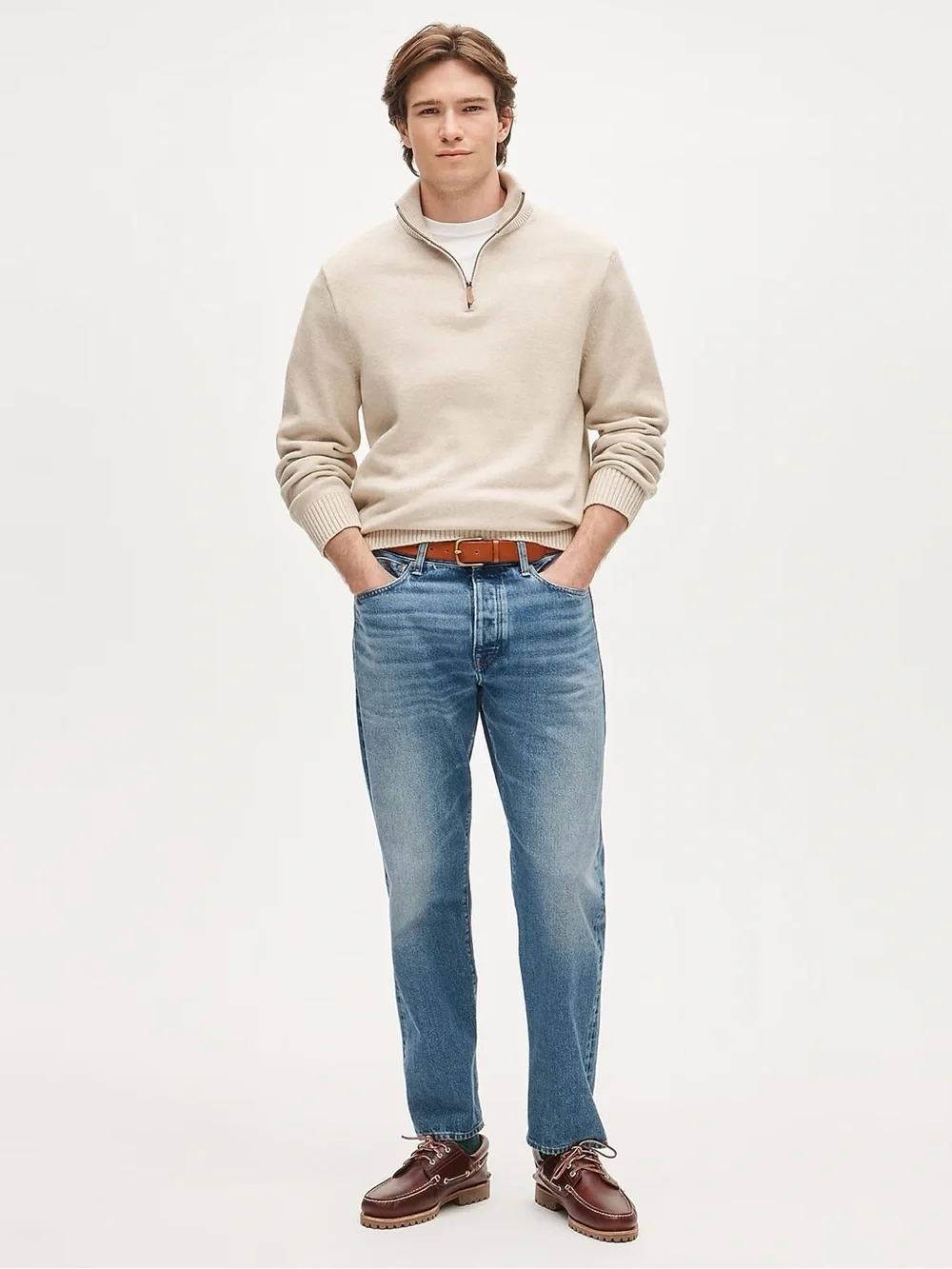 J. Crew Heritage Cotton Quarter-Zip Sweater